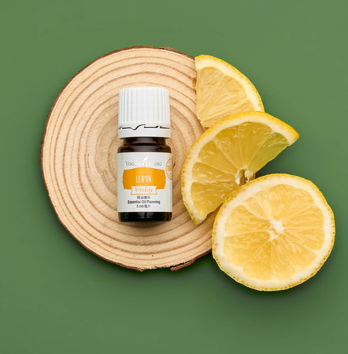 Young Living Lemon Vitality Essential Oil - 100% Pure, Food-Grade Citrus Flavor Enhancer - Antioxidant and Immune Support - Culinary and Beverage Flavoring - 5ml