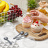 Jingmore 150 Pack 8.45 oz Fruit Cups with Lid Clear Plastic Cups with Dome Lids and Spoons Business Clear Dessert Mini