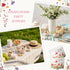 Maxdot 50 9oz Pcs Wildflower Ice Cream Paper Cups Spring Disposable Snack Cups Decorative Butterfly Paper Dessert Bowls