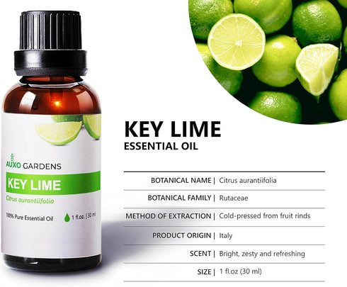 Key Lime Essential Oil 1 oz (30ml) - 100% Pure and Undiluted Aromatherapy Grade - Boosts Energy and Focus