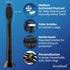 Active Charcoal Medium Toothbrush Heads | Compatible with Philips Sonicare | Replacement Heads - 8 Pack (Black)