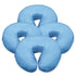 London Linens Premium Extra Thick 100% COTTON Flannel Massage Face Cradle Cover, Includes 4pcs, Baby Blue