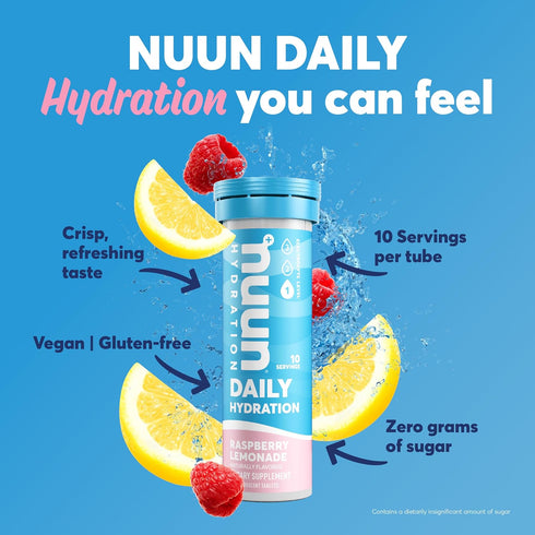 Nuun Hydration Daily Wellness Electrolyte Tablets, Mixed Berry, 4 Pack (40 Servings): No Sugar, 5 Essential Electrolytes