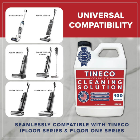 Tillbrook 100 32oz iFloor3, S7 S3, S5, S6 Floor Cleaner Compatible with Tineco - CLEANINGS - Floor Cleaning Solution