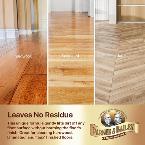 Parker & Bailey WOOD FLOOR CLEANER - Natural Look Surface Cleaner for Hardwood, Laminated or Faux Finished Floors
