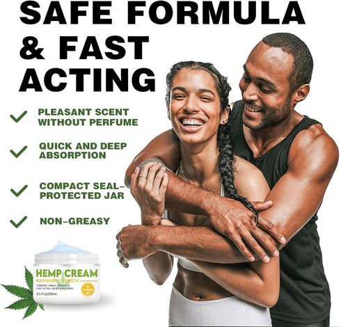 Maximum Strength Pain Relief Cream 8.5 oz - Arnica, MSM, Turmeric, Emu Oil, Menthol, Aloe for Muscle & Joint Discomfort