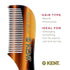Kent A 81T X-Small Gentleman's Beard and Mustache Pocket Comb, Fine Toothed, Hand-Made in England, Quality Cellulose