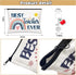 Teacher Appreciation Gifts Set, 6 PCS Makeup Bags & 6 PCS Heart-Shaped Keychains, Valentines Graduation Gifts