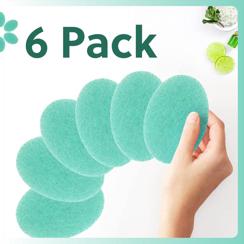 IMPRESA 6 Pack Double Sided Body Sponge for Daily Deep Cleansing and Regular Exfoliating - Buff Puff Style Exfoliating