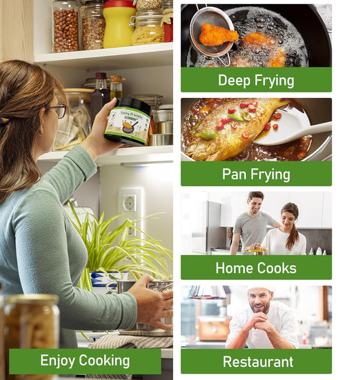 Cooking Oil Solidifier, 100% Plant-Based Powder for Grease Disposal, Solidifies Up to 40 Cups
