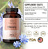 HERBAMAMA Organic Chicory Root Supplement - Support Digestion, Gut Health & Liver w/Inulin, a Prebiotic Fiber Supplement - Brain & Immunity Support - Non-GMO 250 Capsules