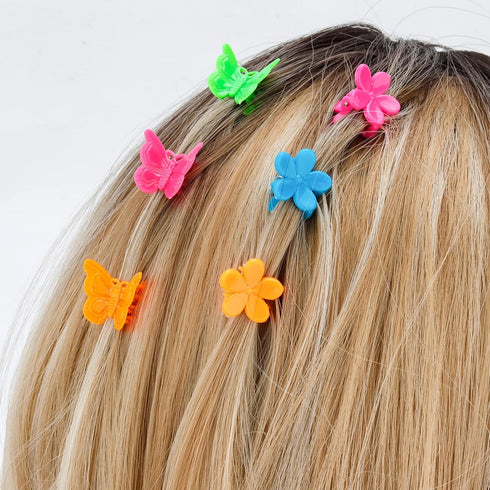 YISSION 200 Pcs Mini Hair Clips, Flower Hair Clip Butterfly Hair Clips, Small Claw Clips for Girls Women