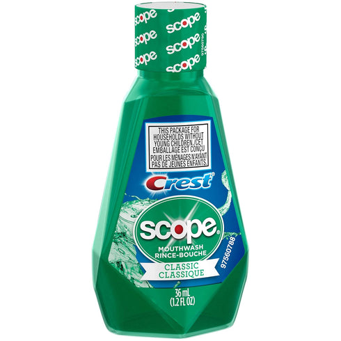 Scope Mouthwash, Original Mint, Travel Size 36ml/1.2 Fl Oz - (Pack of 24)