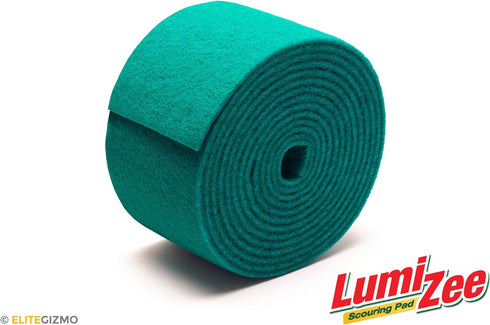The Clever Cuisine 19ft 19ft 6in 0.3in (6m 15cm 8mm) Green Scrubbing Pad Roll Economy Size Medium Duty Abrasive Scrub