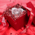PAPER FAIR 1 LB Valentine's Day Crinkle Cut Paper with Rose Gold Heart Confetti, Metallic Red Paper Shred Filler