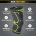 CAMBIVO 2 Pack Knee Brace, Compression Sleeve for Men and Women, Support for Running Hiking Sports