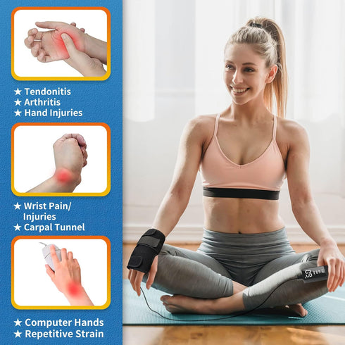 sticro Hand Heating Pad for Carpal Tunnel Relief, Heated Wrist Brace Wrap for Arthritis, Tendonitis Pain Relief