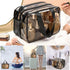 WEISIPU Large Waterproof Clear Travel Bag, Transparent Makeup Bag with Double Zipper - Stylish Black Trim