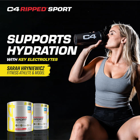 Cellucor C4 Ripped Sport Pre Workout Powder, Sugar Free Energy Supplement for Men & Women, Fruit Punch, 30 Servings