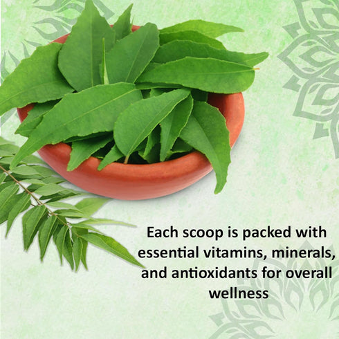 ARYANA Curry Leaf Powder Supplement, Supports Digestion, Gut, Hair & Skin Health, 4.2oz, Orange Flavor