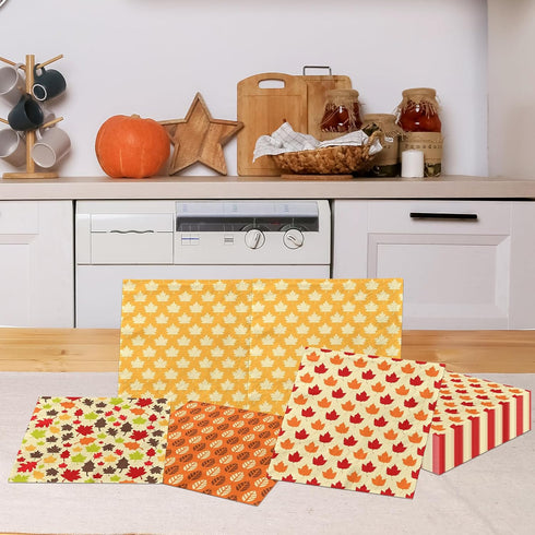 HAKOTI 40Pcs Fall Napkins, Fall Maple Leaves Fall Paper Napkins Disposable Fall Party Decorations Napkins