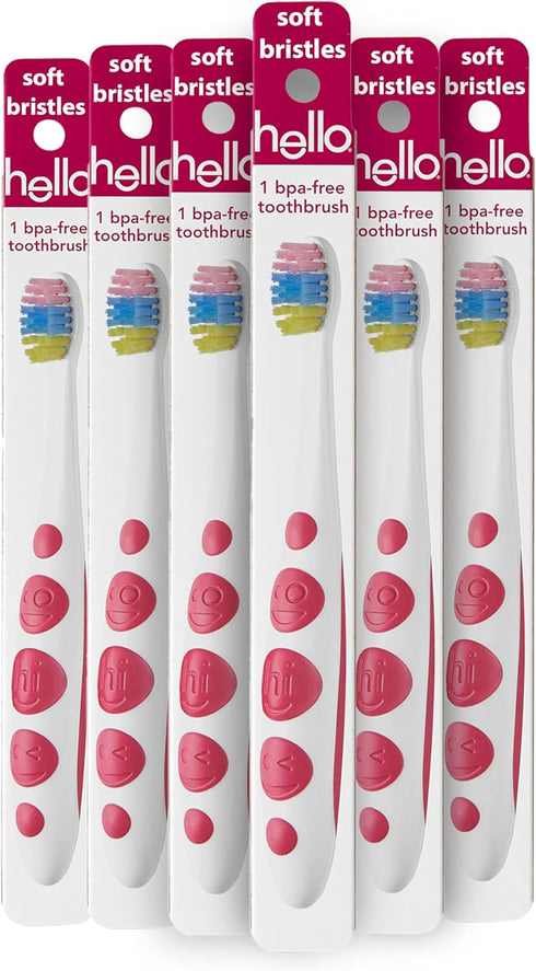 Hello Soft Kids Toothbrushes, Unicorn Toothbrush Pack with Wide Handles, Made for