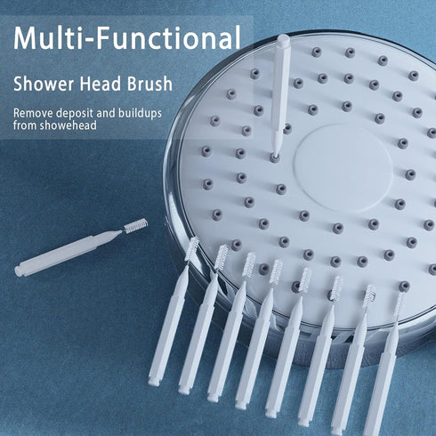 Shower Head Cleaning Brush, Multifunctional Tool for Anti-Clogging Nozzle, Showerhead Cleaning Picks, White
