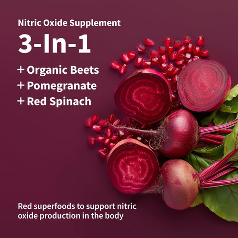 Snap Supplements 3-in-1 USDA Organic Beet Root Powder, Nitric Oxide Supplement for Healthy Blood Circulation, 250g