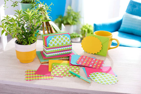 American Greetings Blank Cards with Envelopes, 40-Count, Bright Colors, Patterns and Shapes