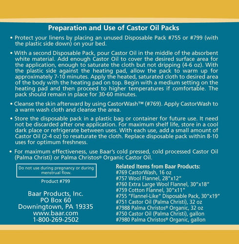 Pack Smaller Baar Disposable Castor Oil