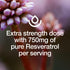 Resveratrol Supplement - Trans-resveratrol Extra Strength 750mg, Natural, Pure, Vegan, Non-GMO, Gluten-free, 90 Capsules