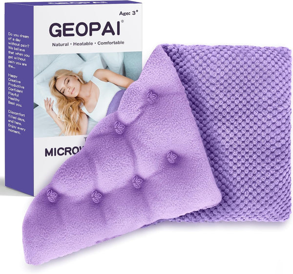 Microwavable Heating Pads 15 x 9" for Pain Relief, Weighted Moist Heat Pad for Cramps, Neck, Shoulder & Back