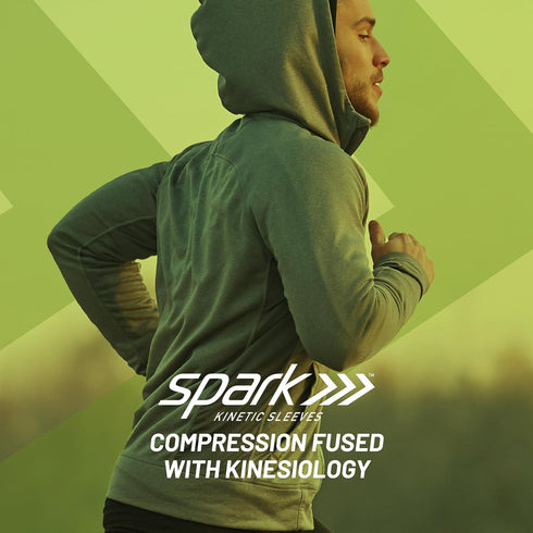 Spark Kinetic Knee Sleeve - Compression Knee Brace for Women & Men, Embedded Kinesiology Tape for Knee Support
