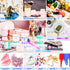 MotBach 35 PCS 20g Empty Plastic Containers, Small Makeup Sample Jars with Colored Lids for Travel Cosmetic
