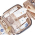 NISHEL Travel Toiletry Bag - Portable Hanging Organizer for Full-Sized Shampoo, Conditioner, Aegean-Blue