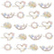 MIAO JIN 20PCS Rhinestone Flower Hair Clip Bobby Pins, Bling Crystal Love Pins for Women's Hair Accessories