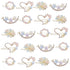 MIAO JIN 20PCS Rhinestone Flower Hair Clip Bobby Pins, Bling Crystal Love Pins for Women's Hair Accessories