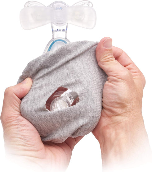 10 Pack Cpap Mask Liners, Ultra Soft Cotton Covers to Reduce Air Leaks, Washable with Laundry Bag (10 Count)