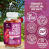 Vegan Apple Cider Vinegar Gummies 1000mg, 60 Count, Non-GMO for Detox, Digestion & Gut Health Support