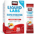FORCE FACTOR Liquid Labs Energy Drink, Hydration Packets with Electrolytes Powder, 20 Stick Packs, Fruit Punch Flavor