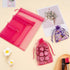 Crweety 50 Pcs Hot Pink Organza Gift Bags - 6x9 Inch Drawstring Jewelry Pouch Bags for Wedding Party Favors
