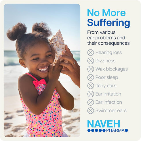 Swimmers NAVEH PHARMA Otic Guard Baby Ear Drops Natural Ear Oil for Ear Wax Removal & Infection Relief Gentle Ear
