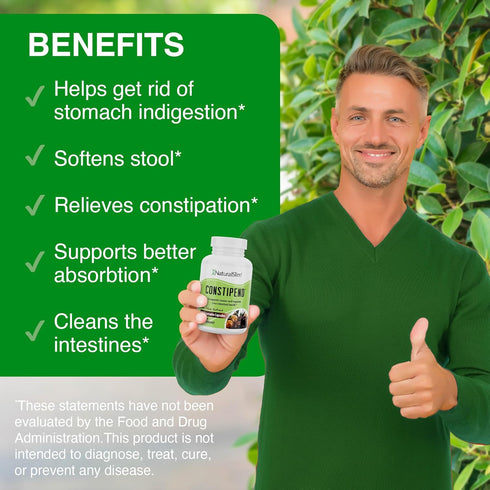 NaturalSlim Magnesium Oxide, 120 Vegetable Capsules for Constipation Relief & Colon Cleanser