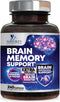 Nootropic Brain Supplements for Memory & Focus - 40 Nootropics & Vitamins for Clarity, Concentration - 240 Capsules