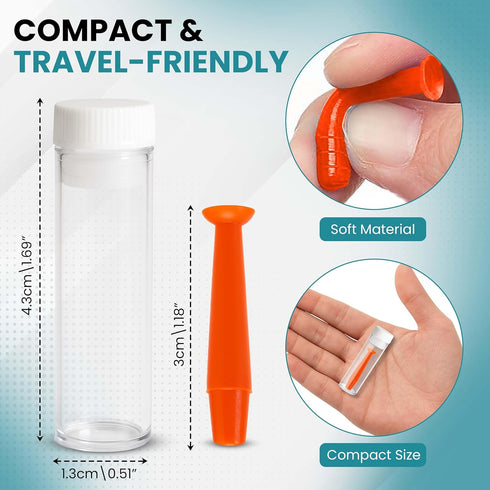 Sports Vision's 3 Pieces Orange Contact Hard Lens Only Suction Holder Inserter/Remover for Prosthetic Eyes & Scleral