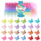Hoyols Glitter Butterfly Hair Clips, 90s Girls Hair Accessories, Sparkle Small Jaw Claw Clips, Assorted 48 pcs