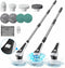 Electric Spin Scrubber, Cordless Cleaning Brush with Power Display, IP68 Waterproof, 8 Replaceable Brush Heads