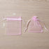 100PCS Pink Organza Bags, 2x3 Inch Sheer Drawstring Gift Pouches for Jewelry, Wedding, Party, Christmas Favor