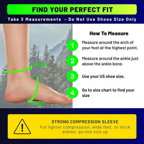 TechWare Pro Ankle Brace Compression Sleeve - Plantar Fasciitis Sock. Relieves Achilles Tendonitis. Foot Arch Support