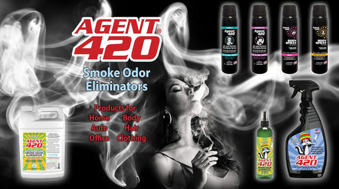 AGENT 420 Cannabis Odor Destroying Spray - 22 oz for Eliminating Cigarette Smoke and Unwanted Odors in House, Car,